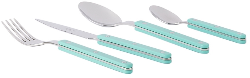 Sabre Green Bistrot Brilliant Flatware Set, 4 pcs