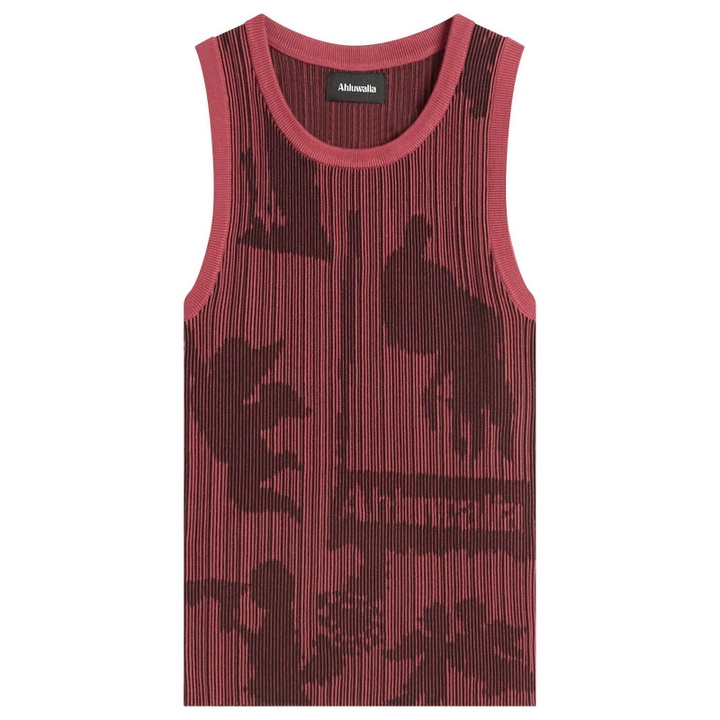 Photo: Ahluwalia Women's Seydou Knitted Vest in Rust/Brown