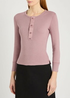 Chloe Henley Cotton top Light Purple