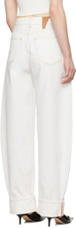 DARKPARK White Khris Barrel Leg Denim Jeans