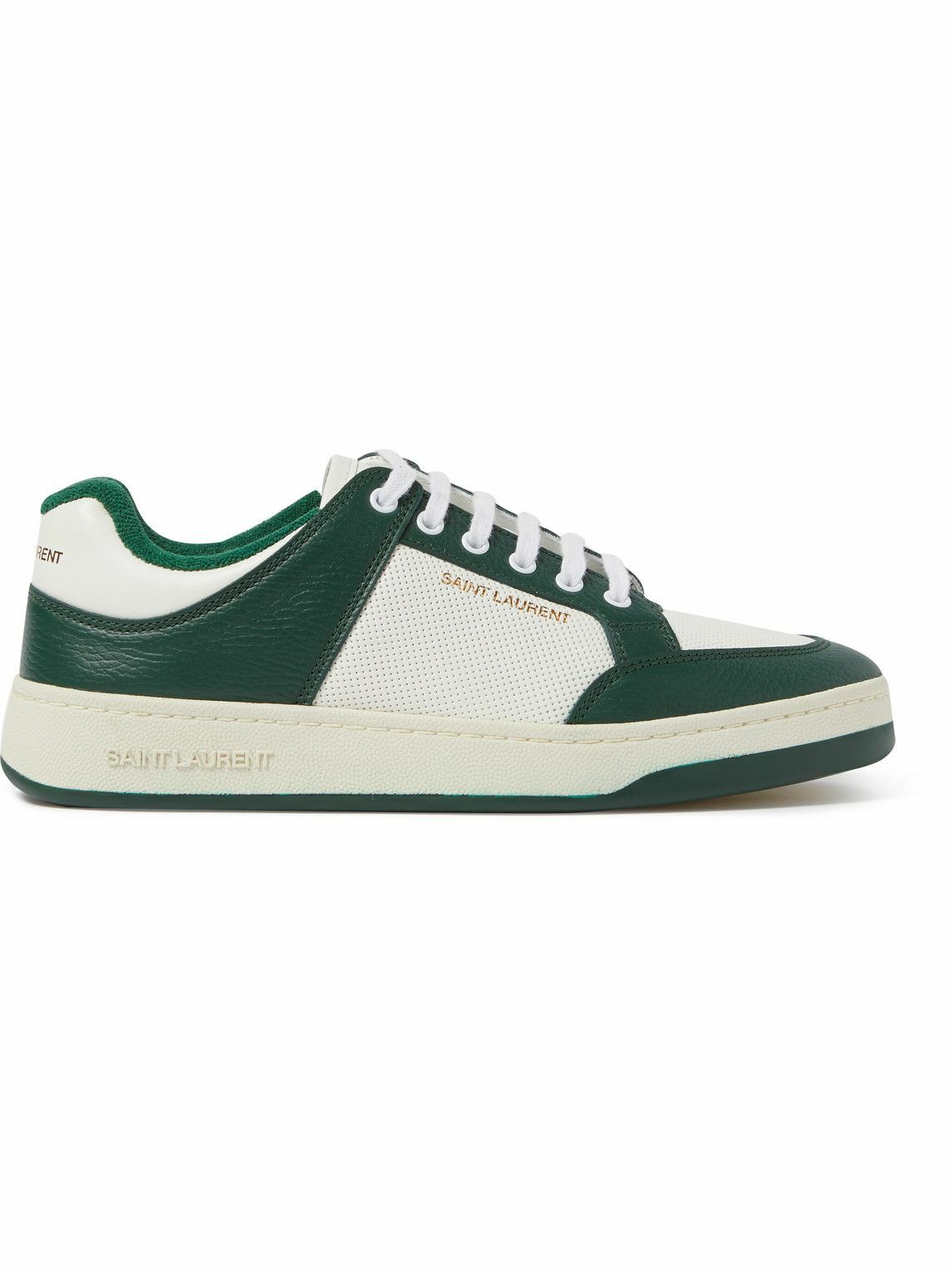 SAINT LAURENT - SL/61 Mesh and Leather Sneakers - White