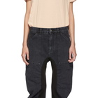 Stella McCartney Black Ruched Jeans