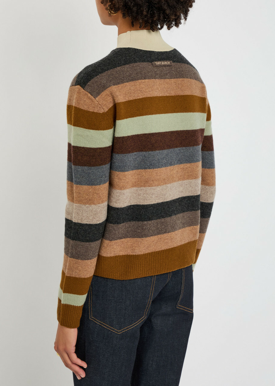 Tory Burch Striped Wool top Multicoloured