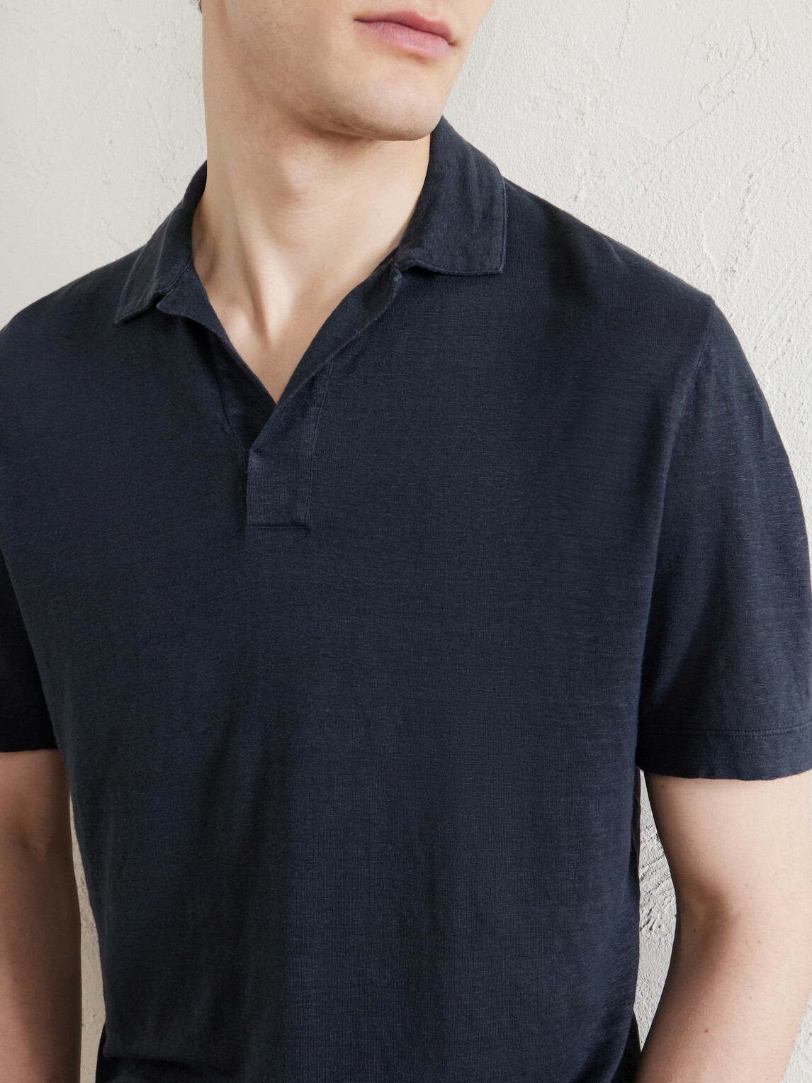 Canali - Linen Polo Shirt - Blue
