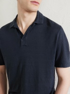 Canali - Linen Polo Shirt - Blue