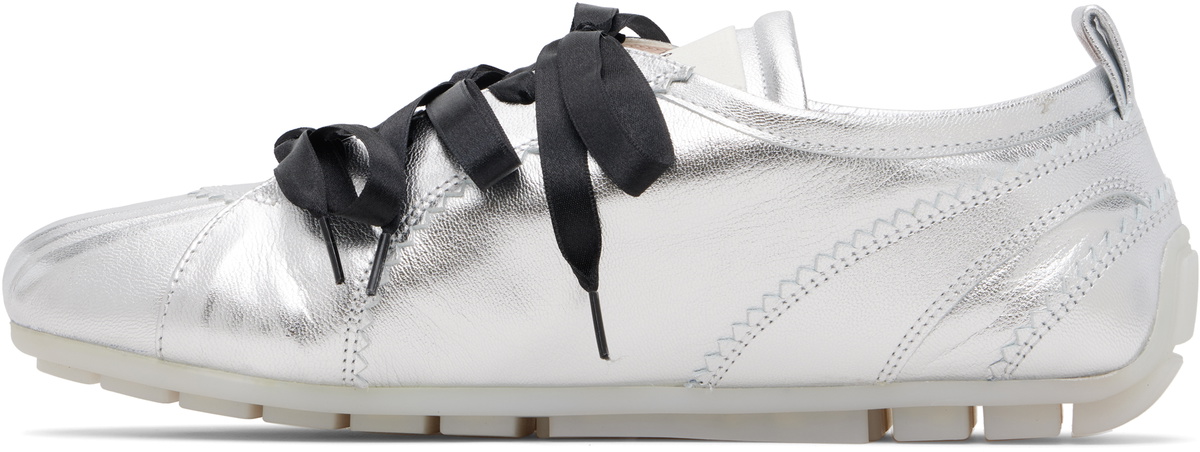 Simone Rocha Silver Ballerina Grip Trainers