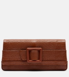Manolo Blahnik Maygot snake-effect leather clutch