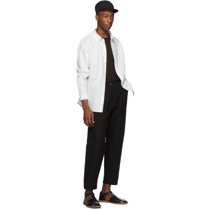 Jan-Jan Van Essche Black Bamboo Trousers Jan-Jan Van Essche