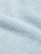 Palm Angels - Logo-Jacquard Wool-Blend Sweater - Blue