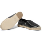 Loewe - Logo-Embossed Leather Espadrilles - Black