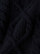 Anderson & Sheppard - Cable-Knit Wool and Cashmere-Blend Rollneck Sweater - Blue