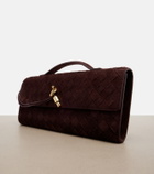 Bottega Veneta Andiamo suede clutch