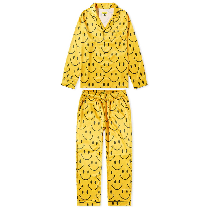 Photo: MARKET Men's Smiley Pyjama Set in Yellow