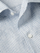 Loro Piana - André Striped Linen Shirt - Blue