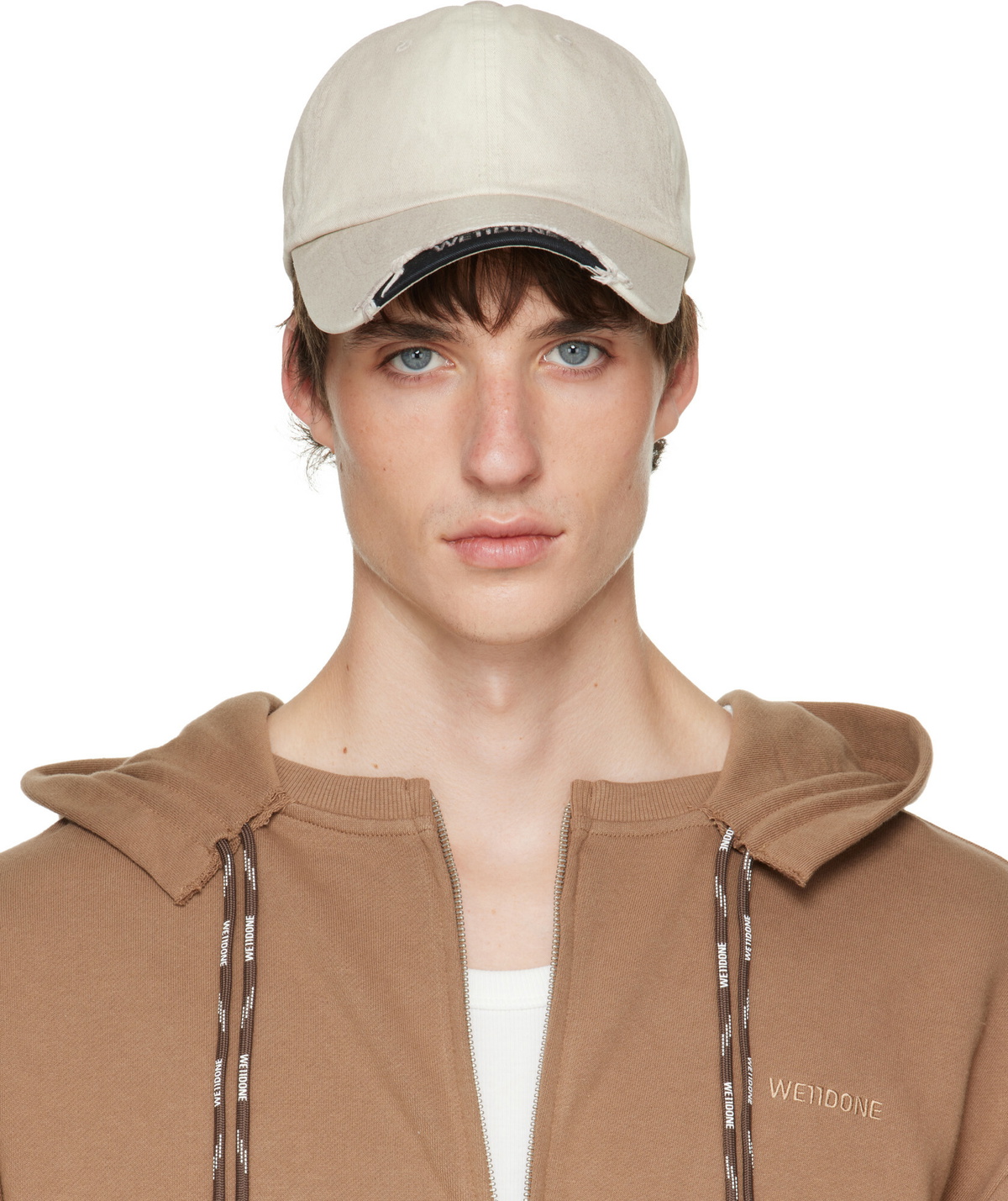 We11done Off-White Distressed Cap