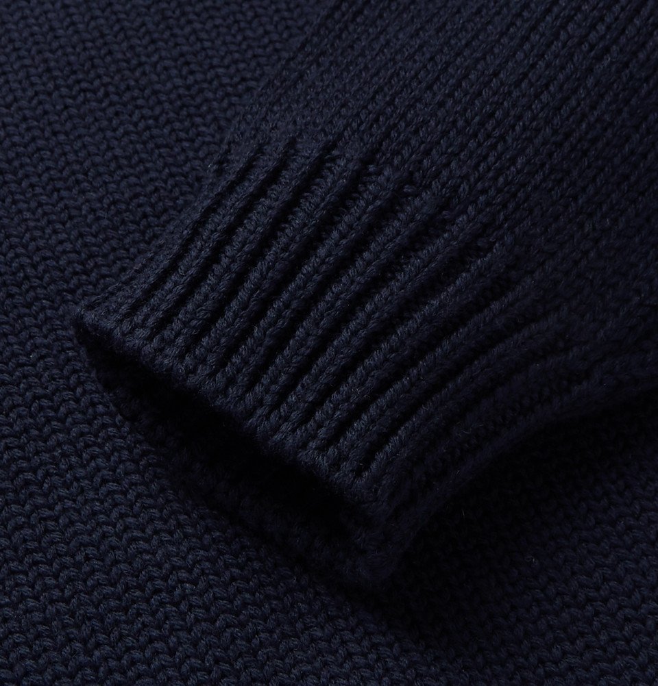 Dunhill - Wool Half-Zip Sweater - Men - Navy Dunhill