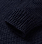 Dunhill - Wool Half-Zip Sweater - Men - Navy