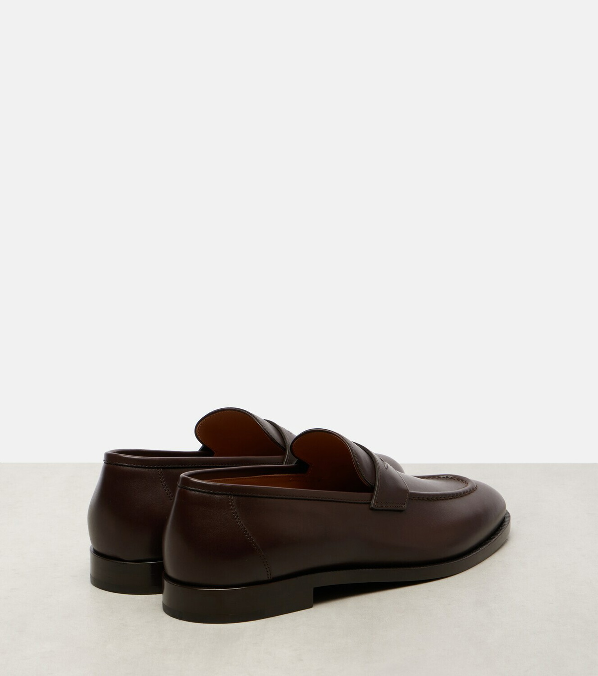 Loro Piana Sergio leather penny loafers