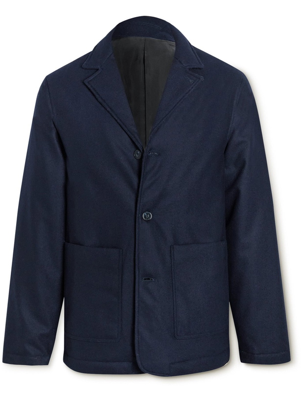 Photo: Officine Générale - Adrien Padded Wool-Blend Jacket - Blue