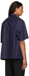 Marni Navy Bowling Logo Short Sleeve Shirt