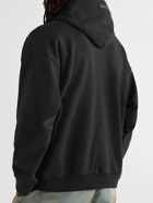 Fear of God - Logo-Flocked Cotton-Jersey Hoodie - Black