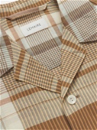 LEMAIRE - Camp-Collar Checked Cotton and Linen-Blend Shirt - Yellow - IT 46