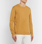 Altea - Slim-Fit Linen and Cotton-Blend Sweater - Mustard