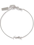 SAINT LAURENT - Logo-Detailed Silver-Tone Chain Bracelet - Silver
