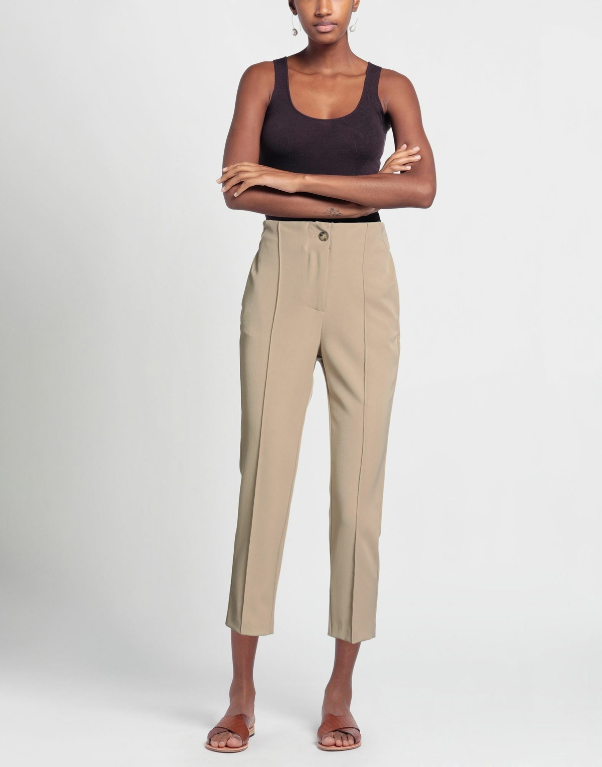 Alessia Santi Womens Pants Sand