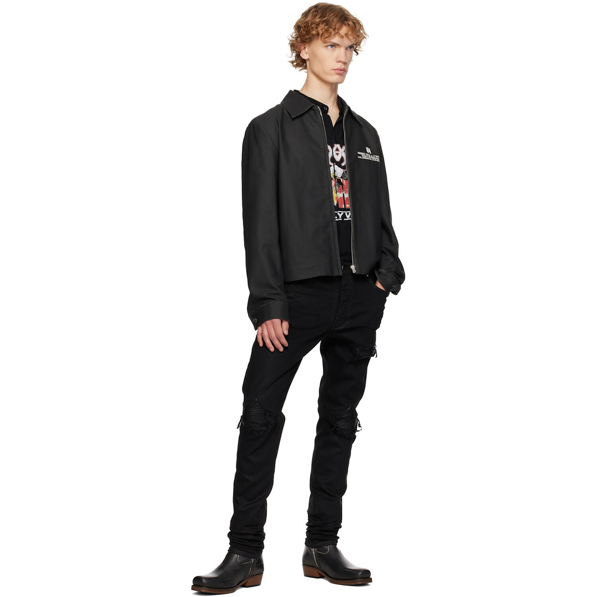 AMIRI Black Waxed MX1 Jeans