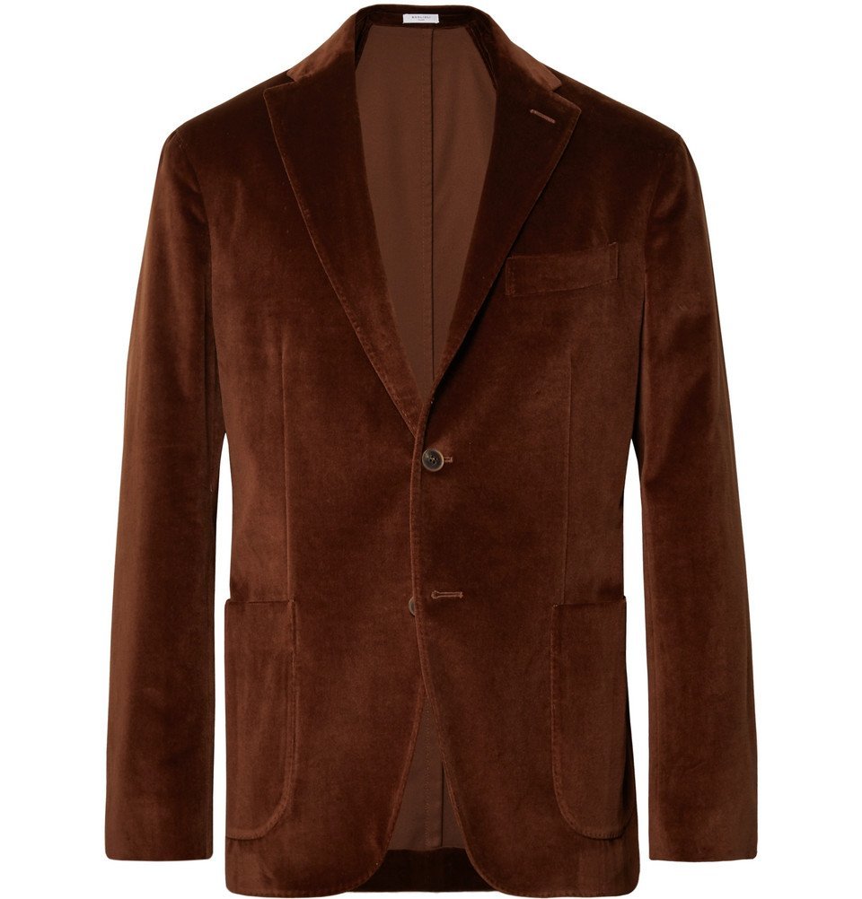 Boglioli - Chocolate Unstructured Stretch-Cotton Velvet Blazer ...