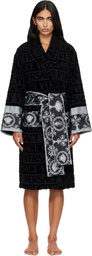 Versace Black 'I Heart Baroque' Bathrobe