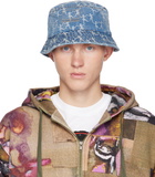 KidSuper Blue Dancing Ladies Jacquard Denim Bucket Hat