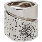 Alexander McQueen Silver Molten Metal Ring