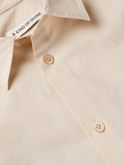 A Kind Of Guise - Hombrecito Appliquéd Cotton-Poplin Shirt - Neutrals
