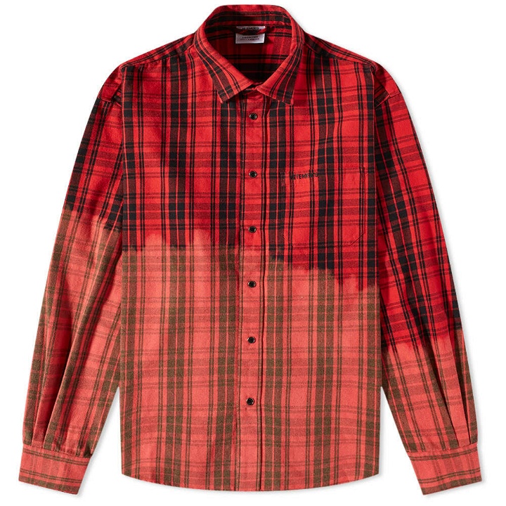 Photo: Vetements Men's Flannel Shirt in Red Check