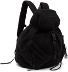 ADER error Black Wool Slouchy Backpack