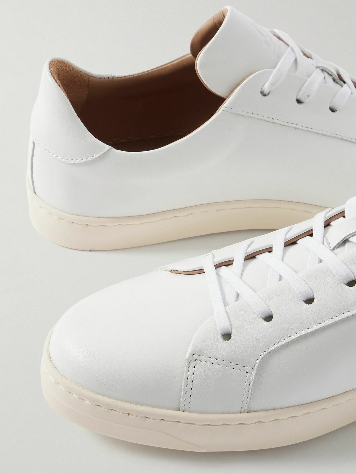 George Cleverley - Jack III Leather Sneakers - White