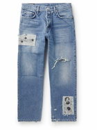 Enfants Riches Déprimés - Straight-Leg Distressed Patchwork Jeans - Blue