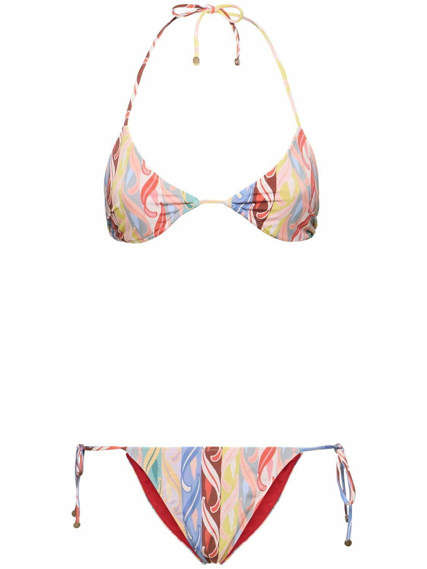 Photo: ETRO Printed Lycra Triangle Bikini Set