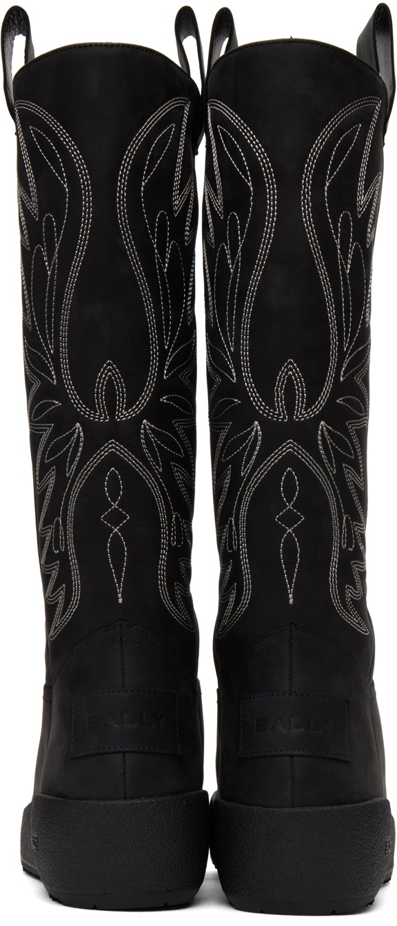Bally Black Bally Curling Montana Combat Boots