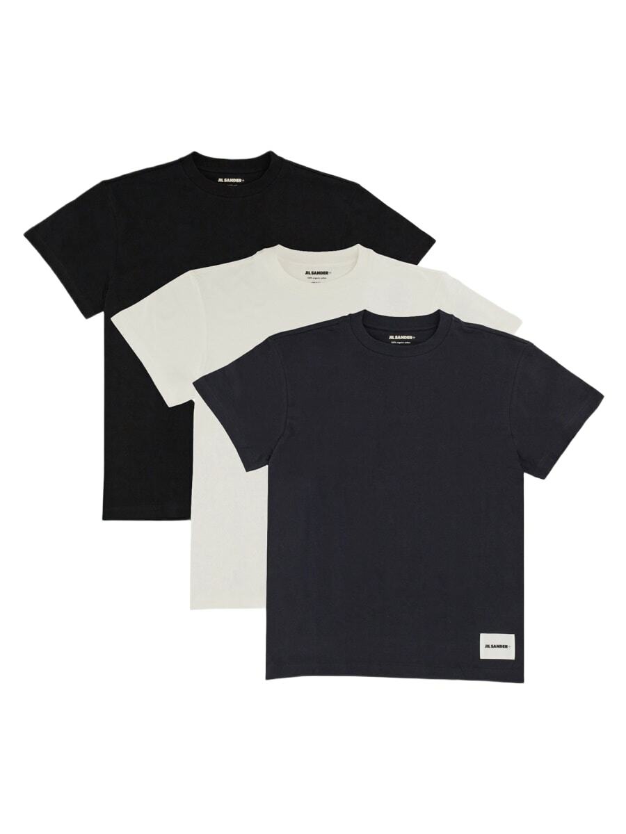 Tシャツ・カットソー JIL SANDER  Pack of three cotton T-shirts Jil Sander - Set of three cotton t-shirts White - The Corner