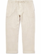 BODE - Straight-Leg Macramé Cotton Drawstring Trousers - Neutrals