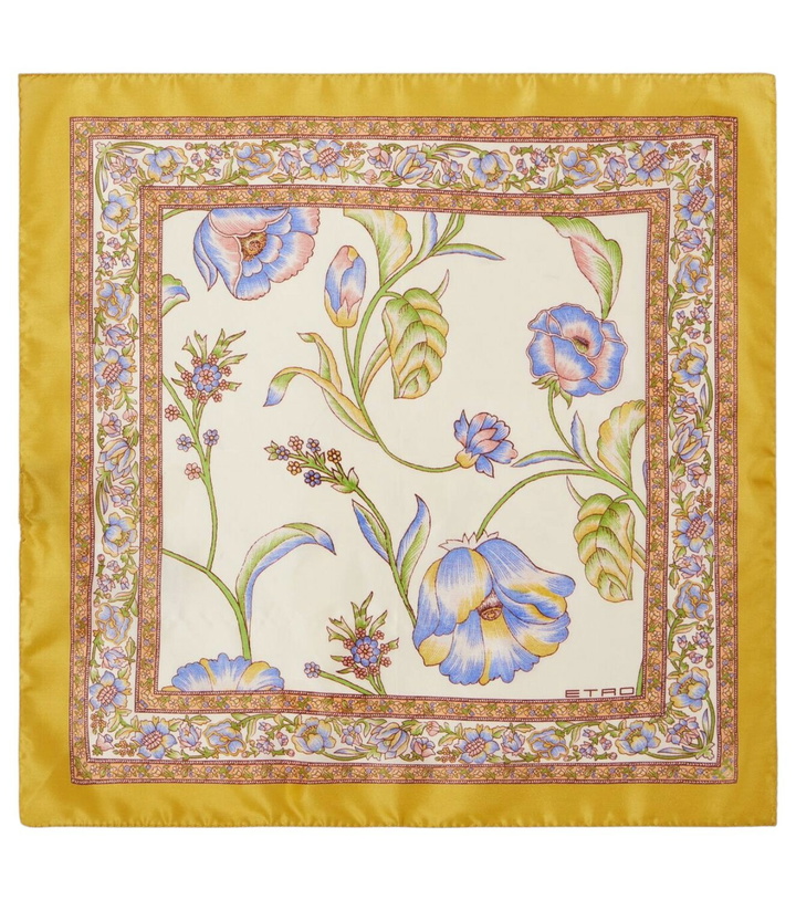 Photo: Etro Printed silk pocket square