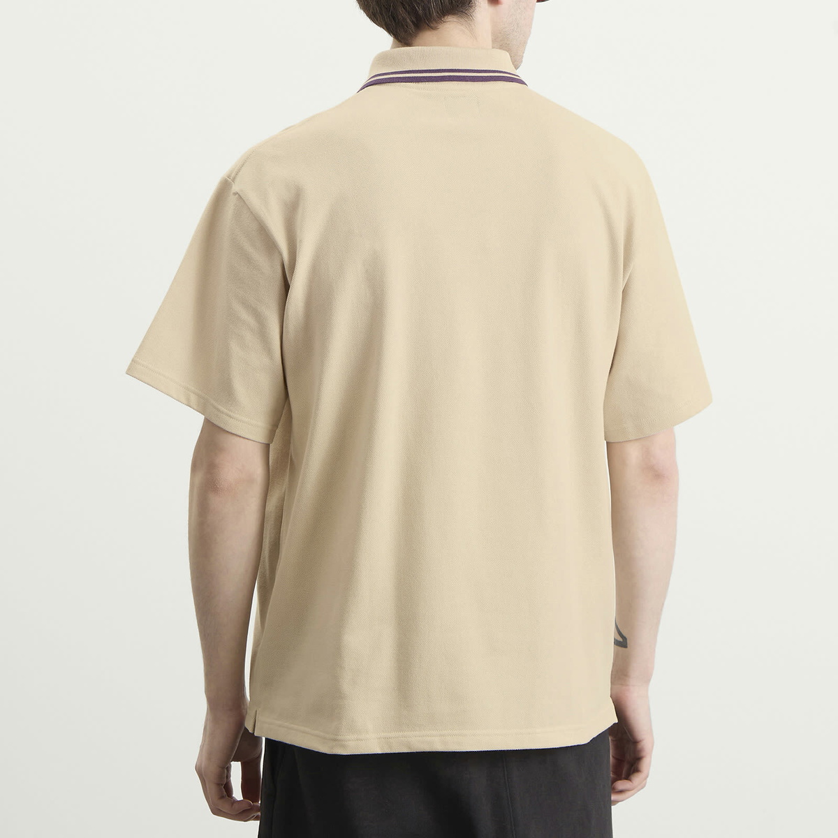 Needles Men's Pique Polo in Beige