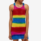 AGR Women's Racer Back Mini Dress in Red Yellow
