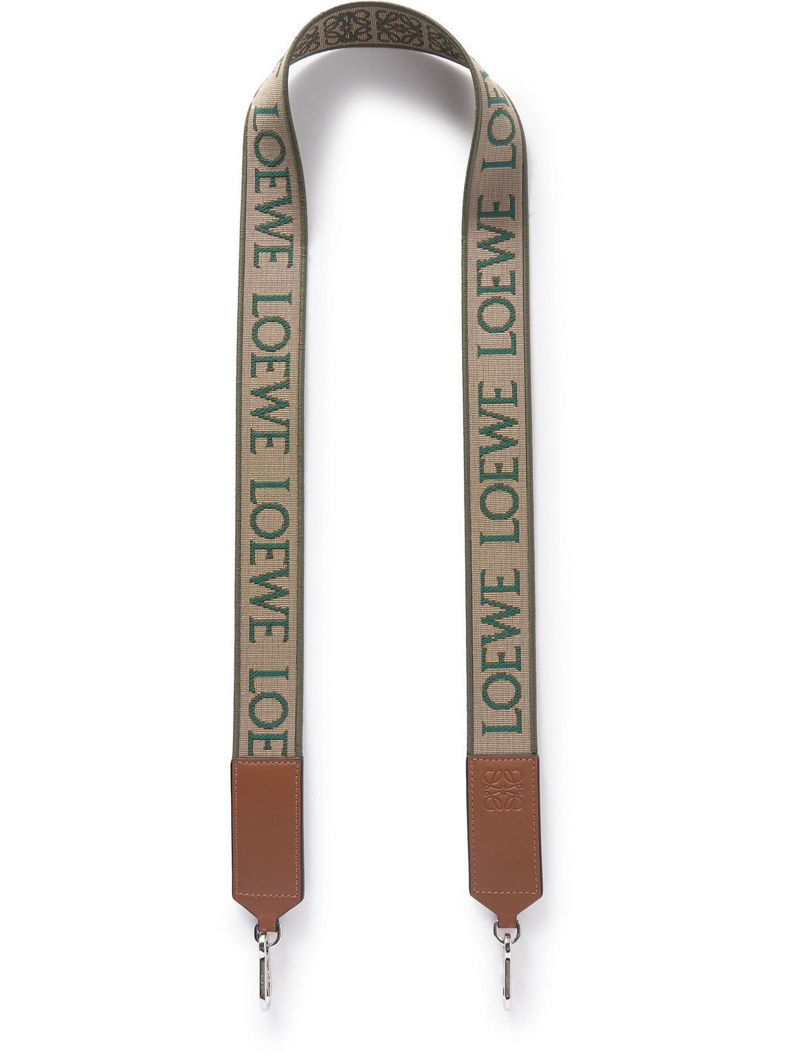 Photo: Loewe - Anagram Leather-Trimmed Webbing-Jacquard Bag Strap