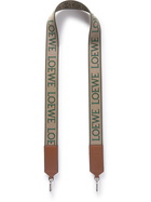 Loewe - Anagram Leather-Trimmed Webbing-Jacquard Bag Strap