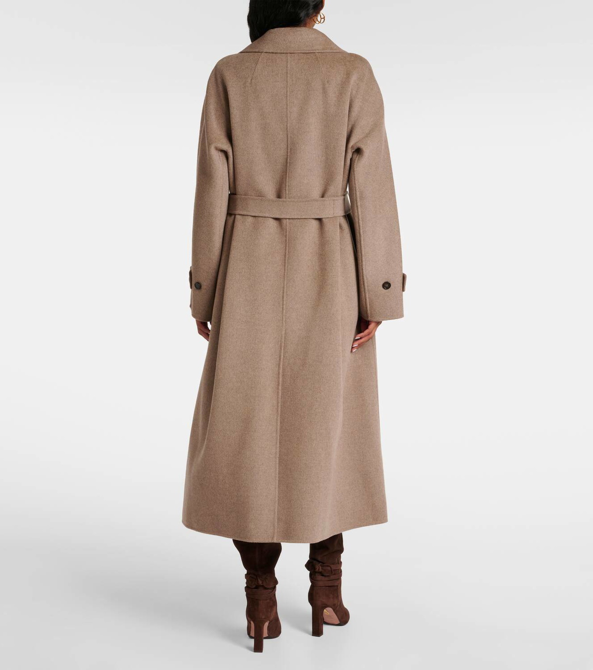 S Max Mara Ebano virgin wool wrap coat S Max Mara