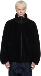 Fumito Ganryu Black 2-Way Boa Jacket